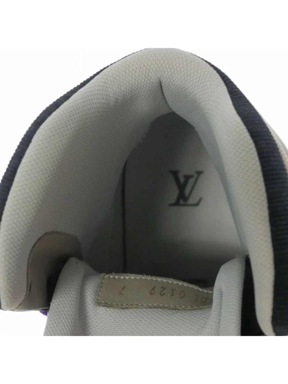 Louis Vuitton LV High Top Trainer Cut Sneakers 7 Deep Purple Black Gray